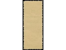 1923, 24-Werte 25 Centu auf 25 Markiu, senkrechtes Paar, mittig ungezähnt, die obere Marke mit Plattenfehler „diagonaler Bruc