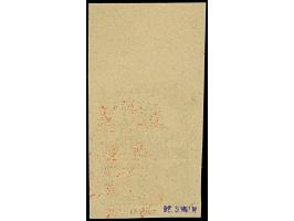 1941, Kathedrale von Pleskau 60 Kopeken olivgrün, ungezähnter Probedruck mit Oberrand auf gelblichem Papier ohne Wasserzeiche