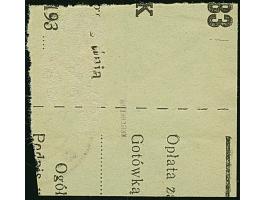 1941, 5 Kopeken bräunlichrot, links mit komplett gezähntem Leerfeld in Markengröße, sauber gestempelt auf Briefstück, tadello