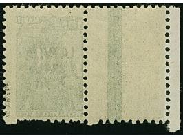 1941, Arbeiter 15 Kopeken dunkelgraugrün, links mit komplett gezähntem Leerfeld in Markengröße, postfrisch, tadellos, sign. K