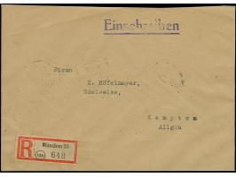 Band auf Arbeiter 6 Pfg. im senkrechten 10er-Block mit Stempel “MÜNCHEN 4.9.48” als tarifgerechte Mehrfachfrankatur rückseiti