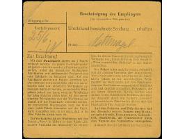 Taube 3 M., zwei Einzelmarken mit Stempel “WUPPERTAL-LANGERFELD 15.6.48” als Mehrfachfrankatur auf Paketkarte nach Darmstadt.