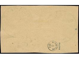 1920, 5 Mark grünschwarz/lilarot, Zähnungslöcher 25:17, mit doppeltem Aufdruck, sauber mit zeitgerechter Entwertung “DANZIG *