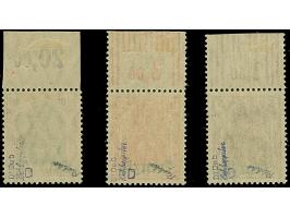 Nicht ausgegeben: Germania 5-40 Pfennig, je als Oberrandstück, postfrisch, alle im Rand mit Falzrest, tadellos, u.a. sign. Du