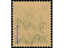 1920, Kleiner Innendienst 30 Pfennig, Probedruck mit doppeltem Aufdruck in gelb und dunkelgrün, postfrisch, tadellos. In post