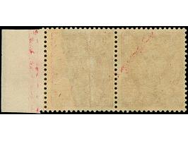 1921, Kogge 40 Pfennig, waagerechtes Seitenrandpaar,mit geklebter Papierbahn bei der rechten Marke und dem Seitenrand, postfr