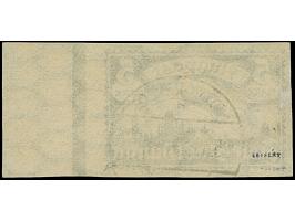 1921, Flugpost 5 Mark, liegendes Wasserzeichen, breitrandig ungezähnt mit rechtem Seitenrand, sauber gestempelt “DANZIG 1 y 2