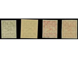 1924, Flugpost 10-40 Pfg. und 1 G. schwarz, je ungezähnt, postfrisch, tadellos, teils sign.