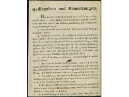 1844, unvollständige gedruckte Quittung der Dampfschiffahrts-Gesellschaft, innen datiert “Wien, 3 April 1844”, betreffend den