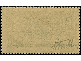 1921, Flugpost 1 mark auf 50 Centimes dunkelgrün/grauultramarin auf weißem Papier, doppelter Aufdruck, postfrisch, tadellos, 