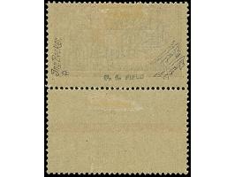 1921, Flugpost 2 mark auf 60 Centimes auf weißem Papier, kopftehender Aufdruck, mit Zwischenstegansatz unten, sauber ungebrau