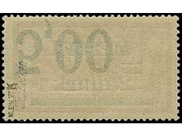 1922, 5,00 auf 2 mark auf 60 Centime, kopfstehender Aufdruck, 1921, postfrisch, oben eine Zahnspitze verkürzt, sonst tadellos