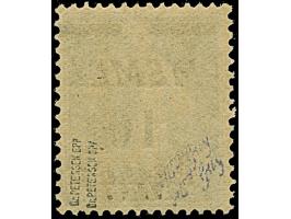 1922, M. auf 10 Pfennig auf 10 Centime dunkelopalgrün, mit klarem Doppeldruck, postfrisch, tadellos, u.a. sign. Dr. Petersen 