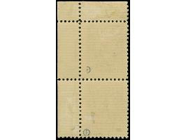 1923, Angliederung des Memellandes 1 Litas auf 1000 Mark, senkrechtes Paar aus der rechten oberen Bogenecke, mit stark versch