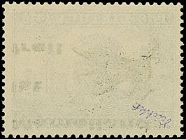 1939, Elchschaufel 30 Centu, kopfstehender Aufdruck in Type I mit Aufdruckfehler “t von ist oben gespalten”, Aufdruckfeld 60,