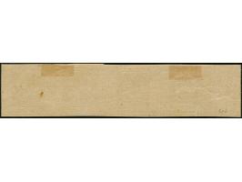 ⅓ Sgr. auf hellbraunocker im waagerechten 4er-Streifen, an 2 Stellen winzig berührt, sonst voll- bis breitrandig, links mit c