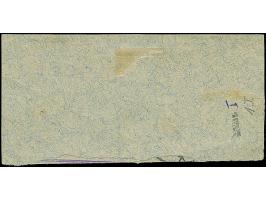 1916, Ansichten 10 Pfennig mattultramaringrau/dunkelopalgrün, Kontrolleindruck dunkellila, sauber gestempelt auf großem Brief