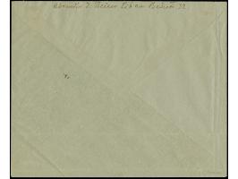 1919, Aufdrucktype I: Germania 5 Pfennig schwärzlichbläulichgrün, waagerechtes Paar zusammen mit Lettland 5 Kopen rot mit Ste