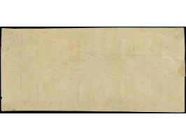 1 Sgr. karminrot im waagerechten 8er-Block, farbfrisch, leicht berührt bis breitrandig, rechts mit ca. 10 mm Bogenrand, ungeb