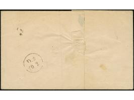 1 Kr. auf olivgrau und 2 Einzelwerte 3 Kr. auf dunkelblau, guter Taxis-Schnitt, mit zweimal sauber aufgesetztem L1 "Offenbach