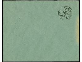 1920, 80 pfennig auf 45 Centime schwärzlicholivgrün mit Zufrankatur mit Stempel "Ruß -1.11.20" auf portogerechtem Eil-R-Brief