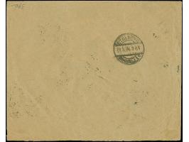 1923, 60 Centu auf 50 Mark auf 25 Centu dunkelzinnoberrot, sauber mit Stempel “KLAIPEDA 2 17.V.24” auf portogerechtem R-Brief