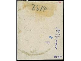 10 Pfennig dunkelrosarot mit zentrischem Stempel "LAMU 2/9 90" auf Briefstück. Signiert v. Willmann.