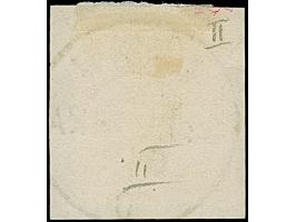 10 Pfennig dunkelrosarot mit zentrischem Stempel "LAMU 6/2 90" auf Briefstück.&nbsp;