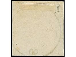 20 Pfennig ultramarin mit zentrischem Stempel "LAMU 25/4 90" auf Briefstück.&nbsp;