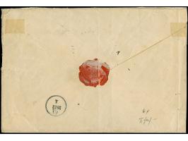 50 Pfg. oliv im waagerechten Paar und 20 Pfg. dunkelultramarin im senkrechten Paar, mit einzeln sauber aufgesetztem "LAMU 26/