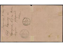 20 Pfg. dunkelultramarin mit zentrisch klarem Stempel "LAMU 2/3 91" auf Rückschein für ein Einschreiben nach Bagamoyo mit Ein