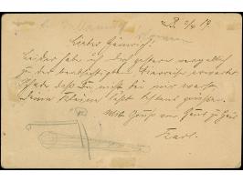 Express-Paket-Verkehr und Privat-Brief-Verkehr: 1887, Springendes Pferd 3 Pfg. gezähnt mit violettem Stempel “Privat-Brief-Ve