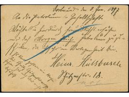 Courier: 1895, Ganzsachenkarte 3 Pfg. braunorange mit Stempel “COURIER DORTMUND 8.JAN.97” und Text im Ortsverkehr, in guter E