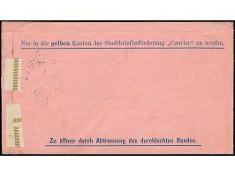 Courier: 1894, Ganzsachen-Kartenbrief 3 Pfg. mit Stempel “Stadtbrief-Beförderung COURIER 12.1895” und Text. Der Umschlag link
