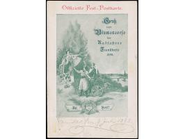 Privat-Brief-Verkehr: 1897, Rosen- und Pflanzenausstellung 2 Pfg. orange und Deutsches Reich Krone/Adler 5 Pfg. mit übergehen