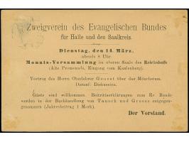 Courier: 1893, 2 auf 3 Pfg. mit violettem Aufdruck in Type I, mit Stempel “COURIER 13.3.93” auf Drucksachenkarte mit rückseit