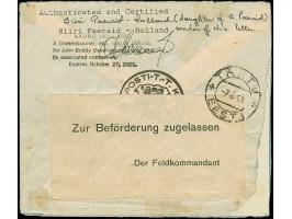 1941, 10 und 20 Kopeken mit gemeinsamem handschriftlichem Aufdruck “Eesti Post” in roter Tinte, sauber mit auf- und nebengese