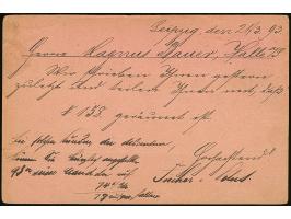 Courier: 1893, Ganzsachenkarte 3 Pfg. mit Stempel "LEIPZIG LPZ. COURIER" 22.III.93" mit viel Text nach Halle a. Saale mit vor