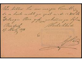 Courier: 1893, Ganzsachenkarte 3 Pfg. mit violettem Stempel “BORSDORF LPZ.-COURIER 27.III.93” und Text mit Firmenstempel “Ver