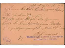 Courier: 1893, Ganzsachenkarte 3 Pfg. mit Stempel “EILENBURG LPZ.-COURIER 26.V.93” und viel Text nach Leipzig mit vorderseiti