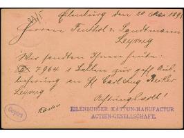 Courier: 1893, Ganzsachenkarte 3 Pfg. mit Stempel “EILENBURG LPZ.-COURIER 21.V.93” und viel Text nach Leipzig mit vorderseiti