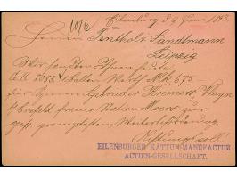 Courier: 1893, Ganzsachenkarte 3 Pfg. mit Stempel “EILENBURG LPZ.-COURIER 10.VI.93” und viel Text nach Leipzig mit vorderseit