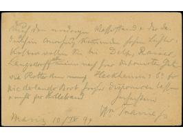Privat-Brief-Beförderung: 1894, Ganzsachenkarte 2 Pfg. blau mit ovalem Stempel “MAINZER PRIVAT-BRIEF- U. PACKET-BEFÖRDERUNG 1
