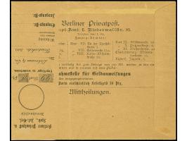 Berliner Privat-Postpost und Spedition AG: 1896, Ganzsachen-Umschlag “Geld-Anweisungs-Couvert” 10 Pfg. der Firma Müller &amp;