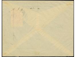 Eigene Briefbeförderung der Allgemeinen Fleischerzeitung: 1887, Fliegender Adler mit Briefumschlag rot gezähnt mit schwarzem 