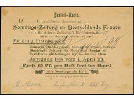 Privat-Stadtpost: 1896, Nachportomarke 6 Pfg. rot mit Stempel “STUTTGART 14.APR.98” auf unfrankierter Bestellkarte an die Buc