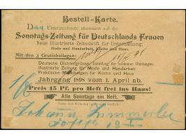 Privat-Stadtpost: 1886/87, Nachportomarke 1 Pfg. blau mit Bogenrand und Ausgabe 1896 5 Pfg. rot jeweils mit Stempel “STUTTGAR