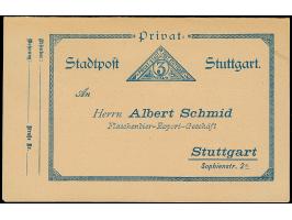 Privat-Stadtpost: 1893, Doppel-Ganzsachenkarte auf Privatbestellung 3 Pfg. blau der Firma Albert Schmid gebraucht mit Stempel