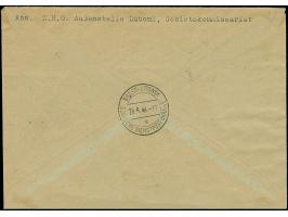 1944, Luboml 6-60 Pfennig mit Dienstsiegelentwertung zusammen mit Ostland Hitler 12 und 30 Pfennig mit Stempel “BREST-LITWOSK