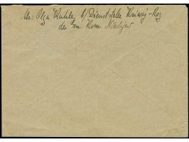 18 Pfennig Kriwoj Rog mit Dienstsiegelentwertung auf echt gelaufenem Brief mit entsprechender Zufrankatur Allgemeine Ausgabe 